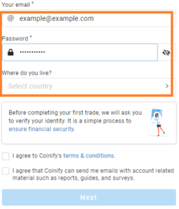PrimeXBT Partners With Coinify To Make Buying Bitcoin Even Easier - Coinify EmailCountry 257x300