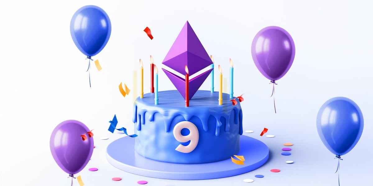 We’re giving away 1 ETH for Ethereum’s Birthday! - Happy Birthday Ethereum 1200x600 29 07 20241