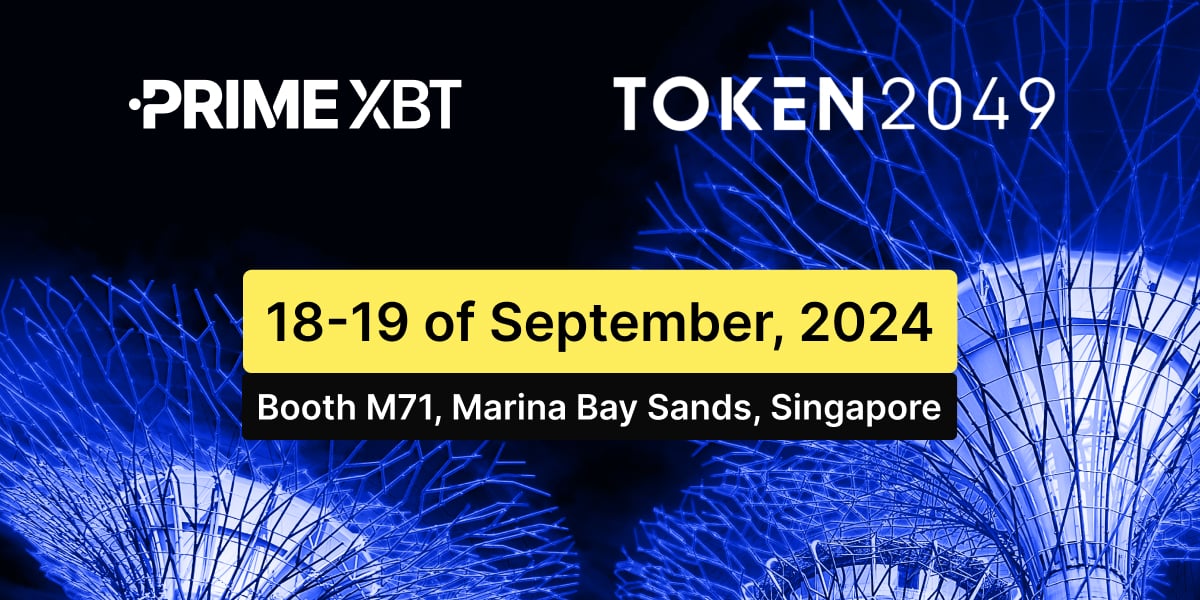 PrimeXBT will be at the world’s biggest Crypto event - TOKEN2049 - EN Token2049 Singapore blog 1200x600 05 09 2024 01