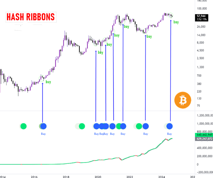 Bitcoin eases after a 10% rally last week, ETF inflows return & Fed rate decision in focus - hash ribbon