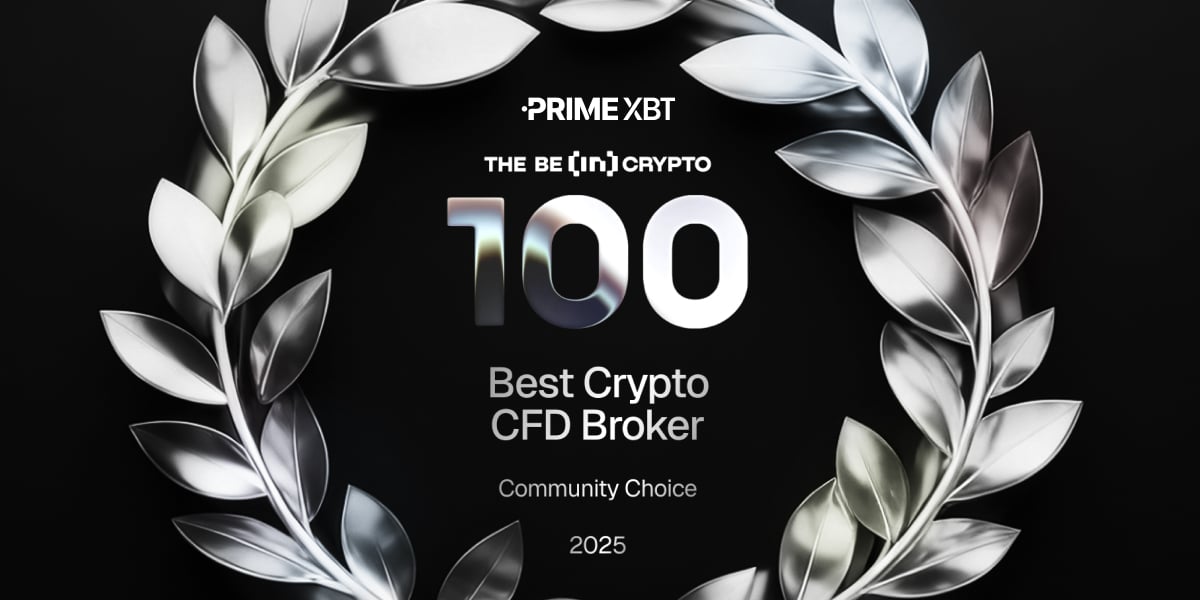 PrimeXBT wins ‘Best Crypto CFD Broker’ at BeInCrypto 100 awards 2025 - Blog 1200x600 15.12.2025 1