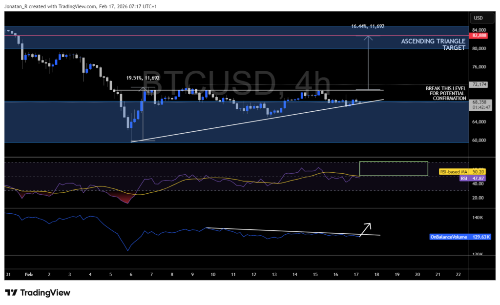 Has Bitcoin found its floor? Key pattern forming at crucial support - BTCUSD 2026 02 17 07 17 13 bcdd1 1024x625