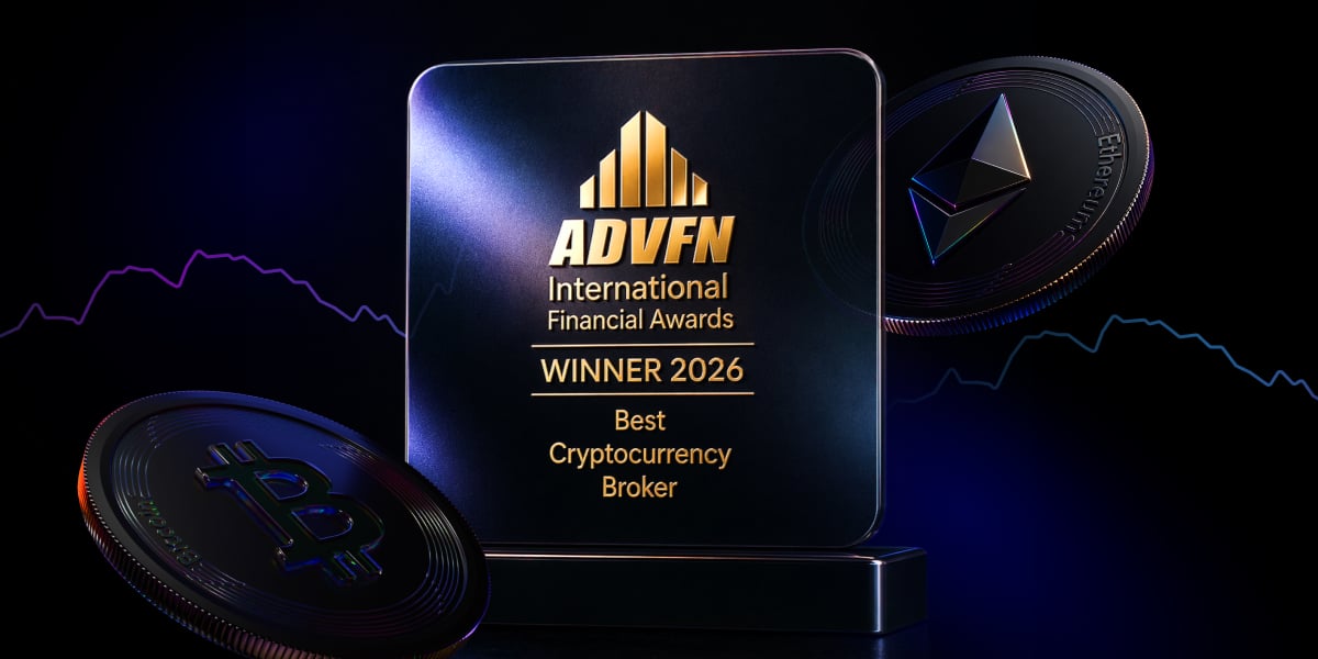 PrimeXBT wins ‘Best Cryptocurrency Broker’ title at ADVFN Awards 2026 - Awards 2025 1200x600 14.04.2025 2