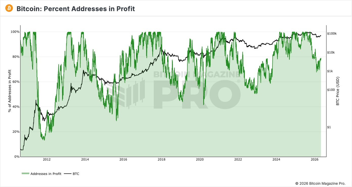 Bitcoin attempts to flip the trend amid growing uncertainty in risk assets - 9  Addresses in Profit BM Pro