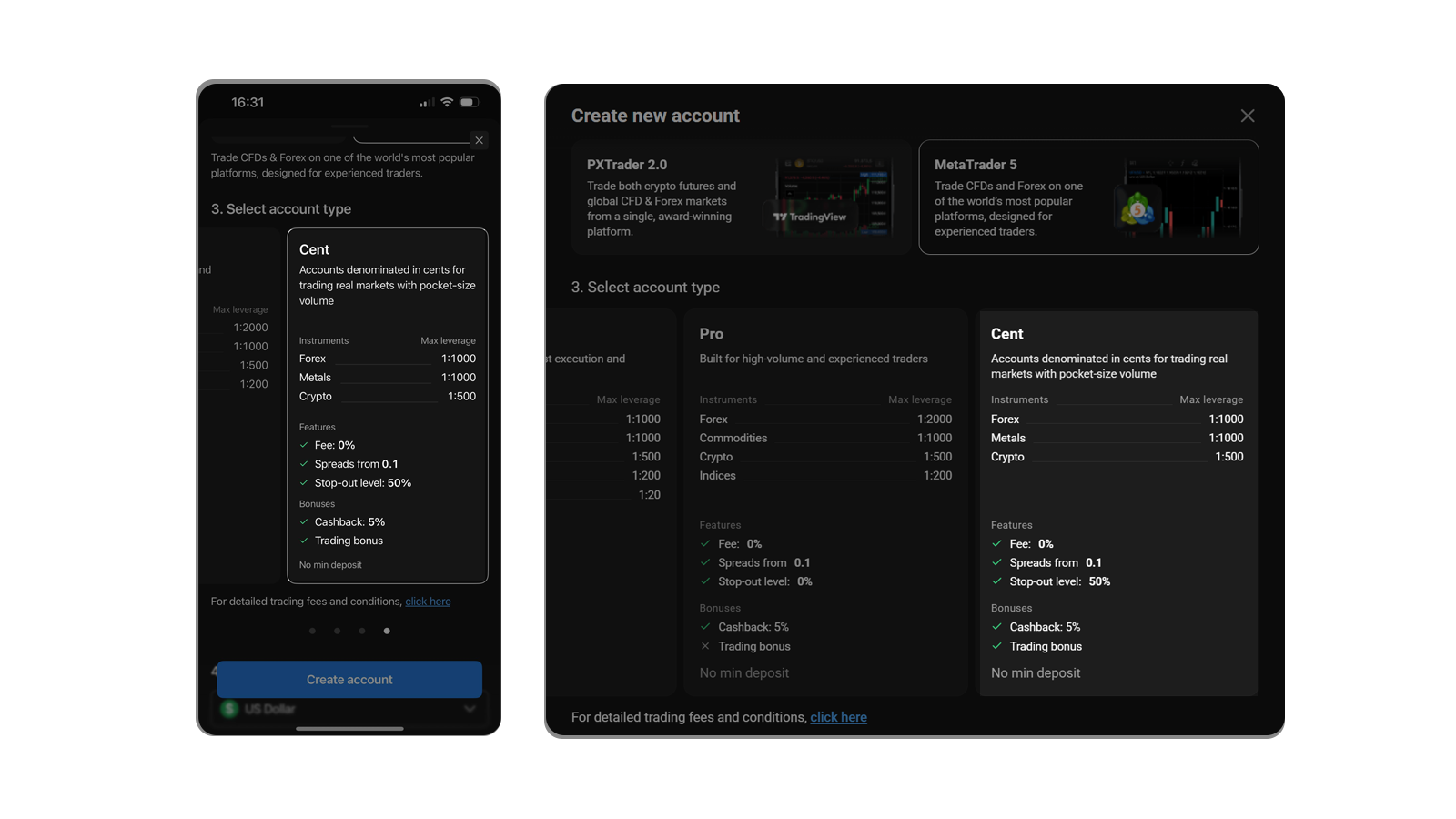 Introducing Cent Accounts on MT5: Trade live markets with smaller position sizes - CENT 1